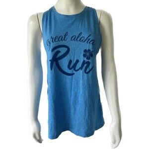 Sport Tek Great Aloha Run Women Blue Runner’s Tank Top Size Small NWOT